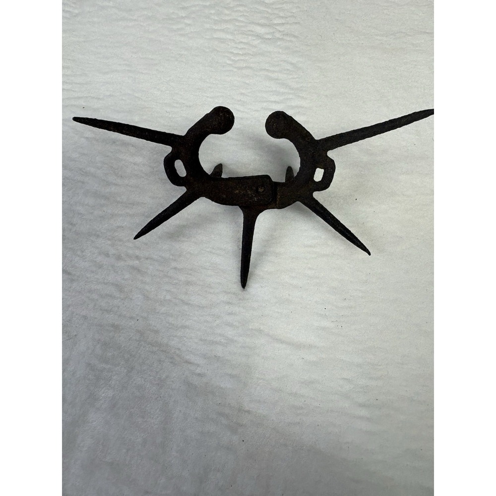 Calf Weaner, Nose Ring Antique Cast Iron, Spiked Agricultural Tool